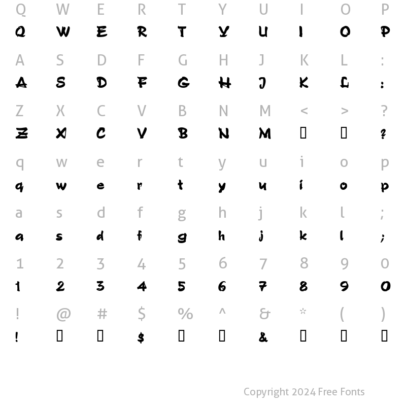 Character Map of BuckeyeSSK Bold