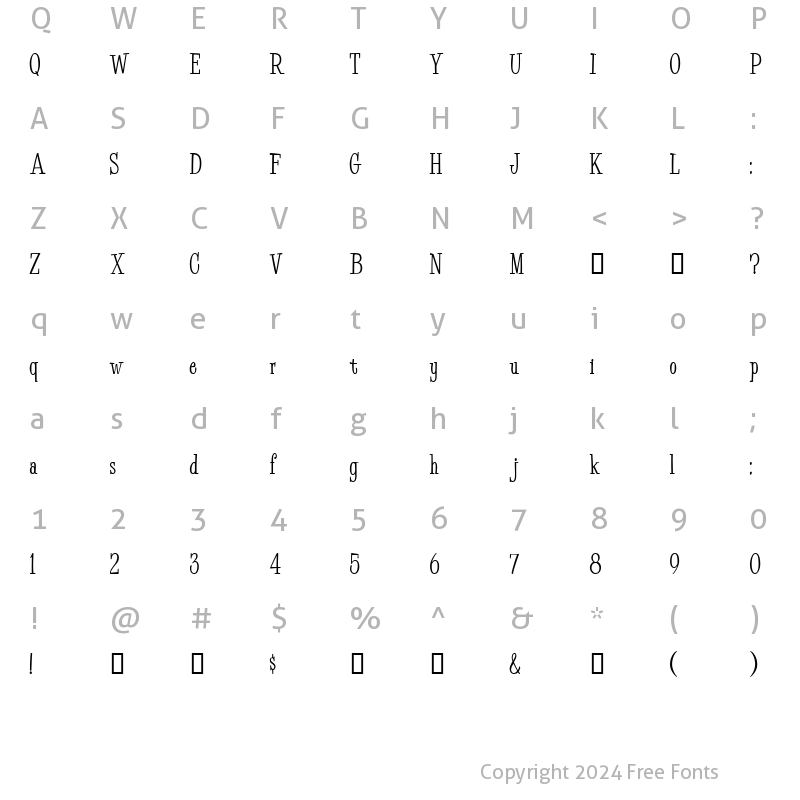 Character Map of Bud Easy Medium