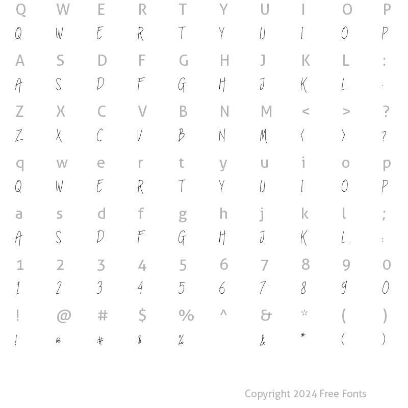 Character Map of Budaphest Caps Regular