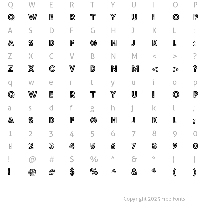 Character Map of Budmo Jiggler Regular