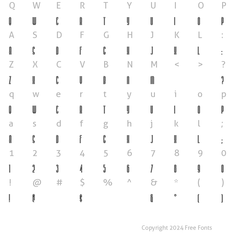 Character Map of BuenosAiresNF Regular