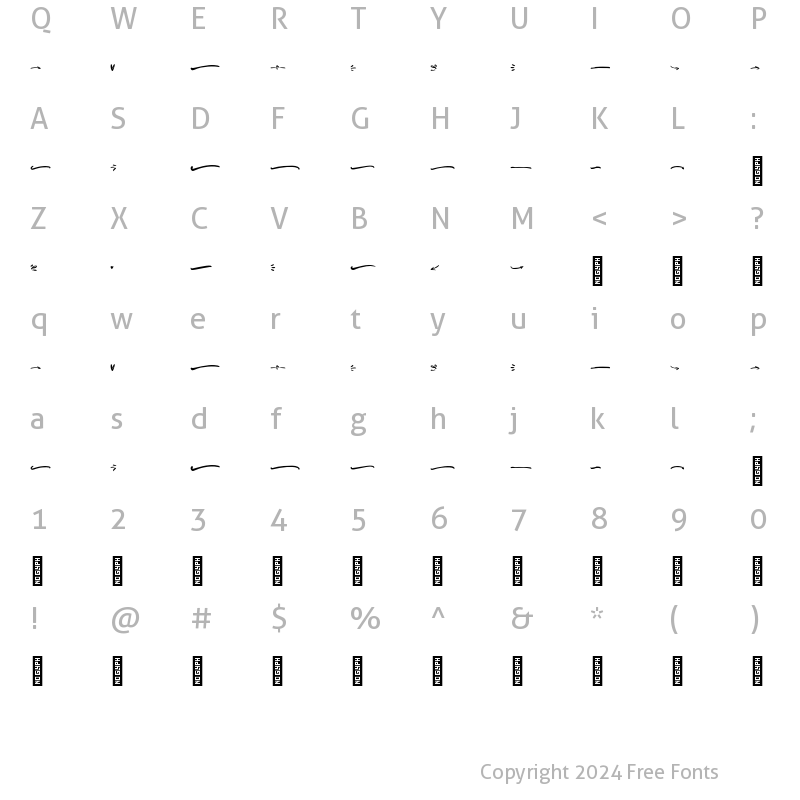 Character Map of BuenosDiasExras Regular