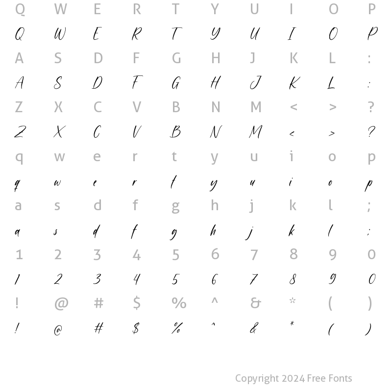 Character Map of Buffallo Regular