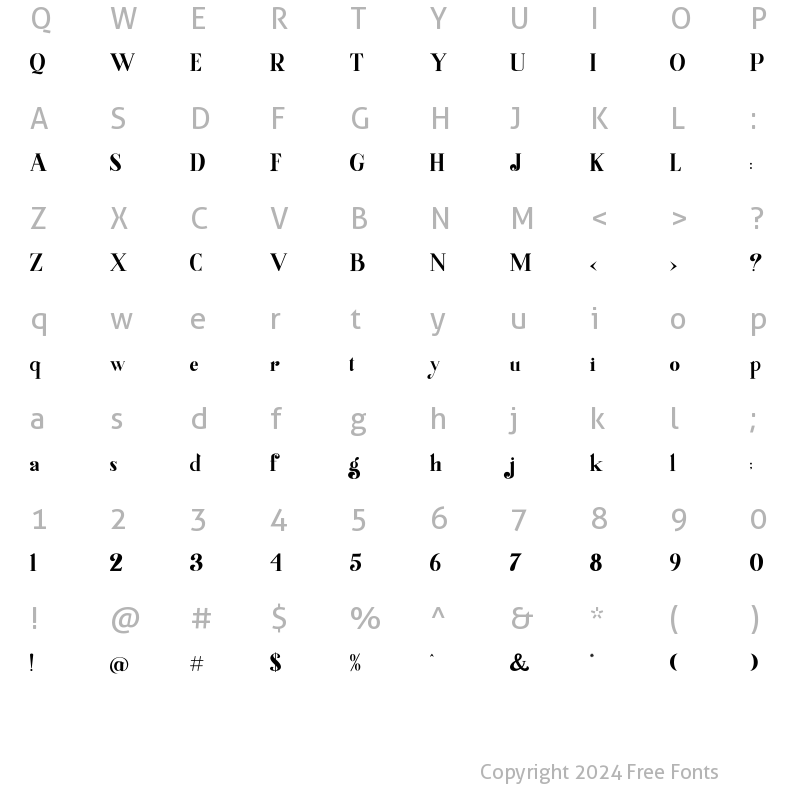 Character Map of Bughia Regular