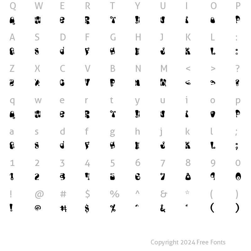 Character Map of Bughouse Medium