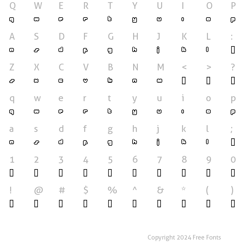 Character Map of Bukkake Regular