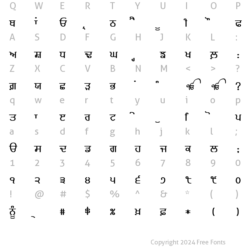 Character Map of Bulara Demi-Bold Regular