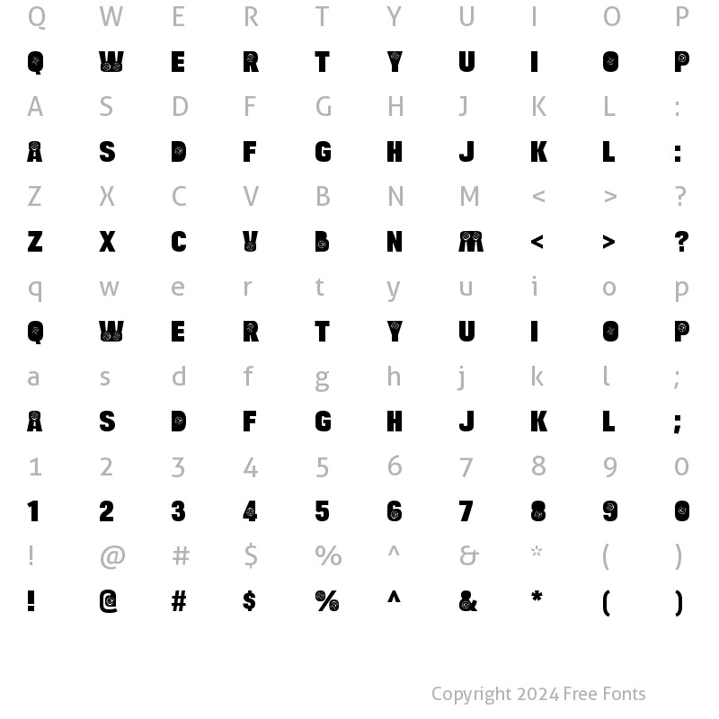 Character Map of Bulltoad Crosshair