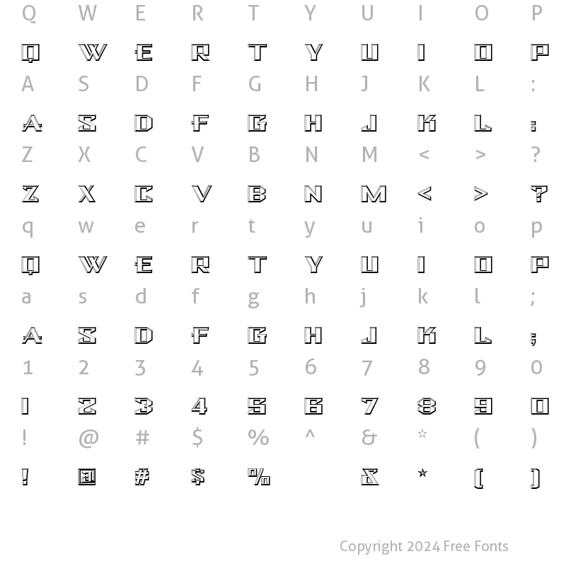 Character Map of Bulwark NF Regular