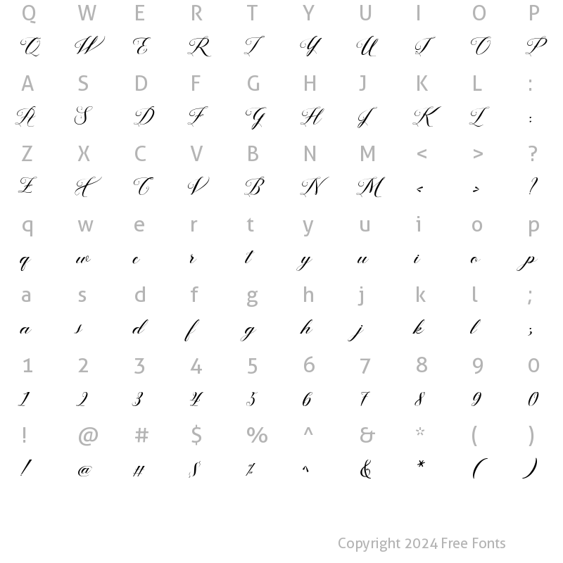 Character Map of Bungalow Regular