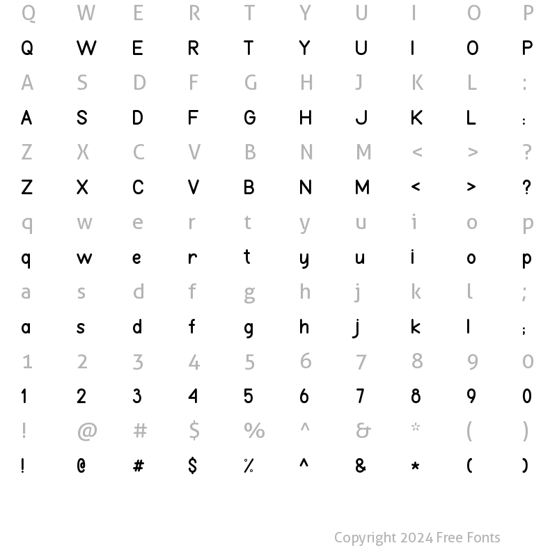 Character Map of Burd Sans ExtraBold