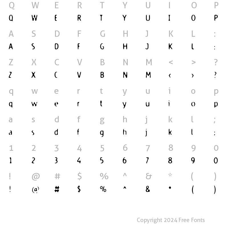 Character Map of BureaucracyMunicipal Regular