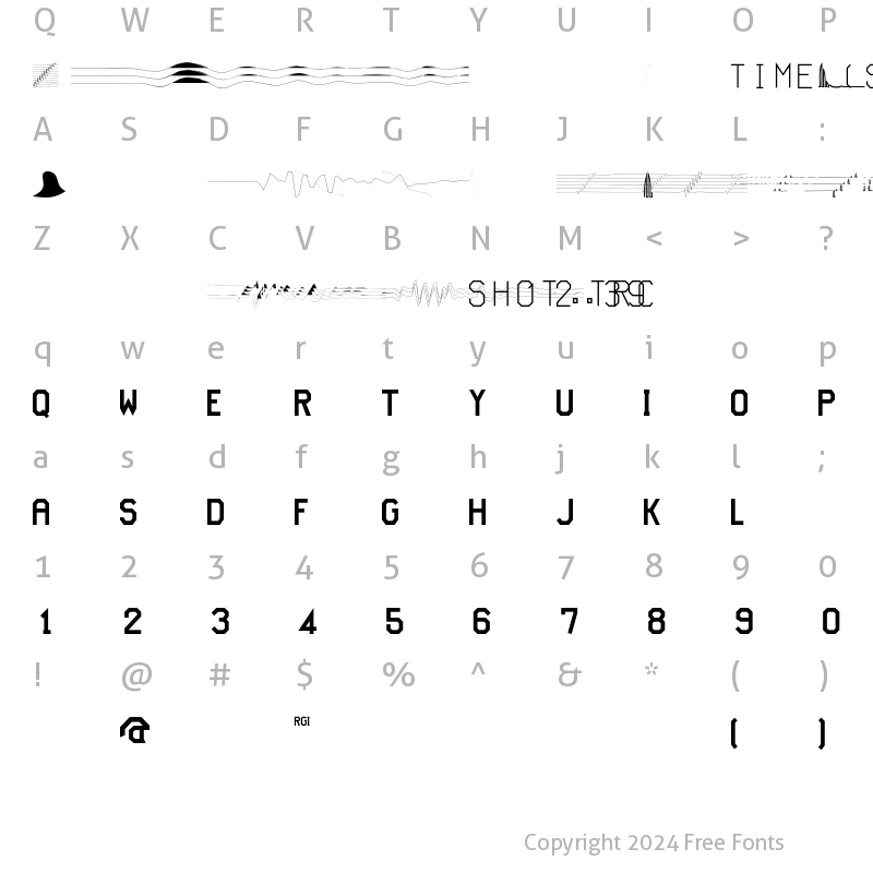 Character Map of BurieDog SeaBottom Regular