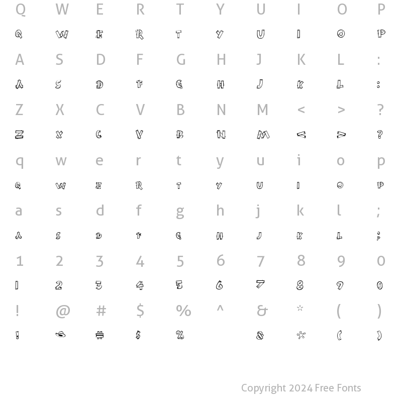 Character Map of Burnstown Dam Regular