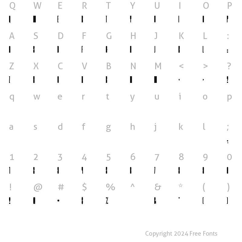 Character Map of BUROKKU Bold