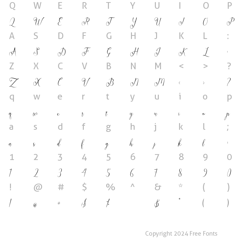 Character Map of Burrahar Regular