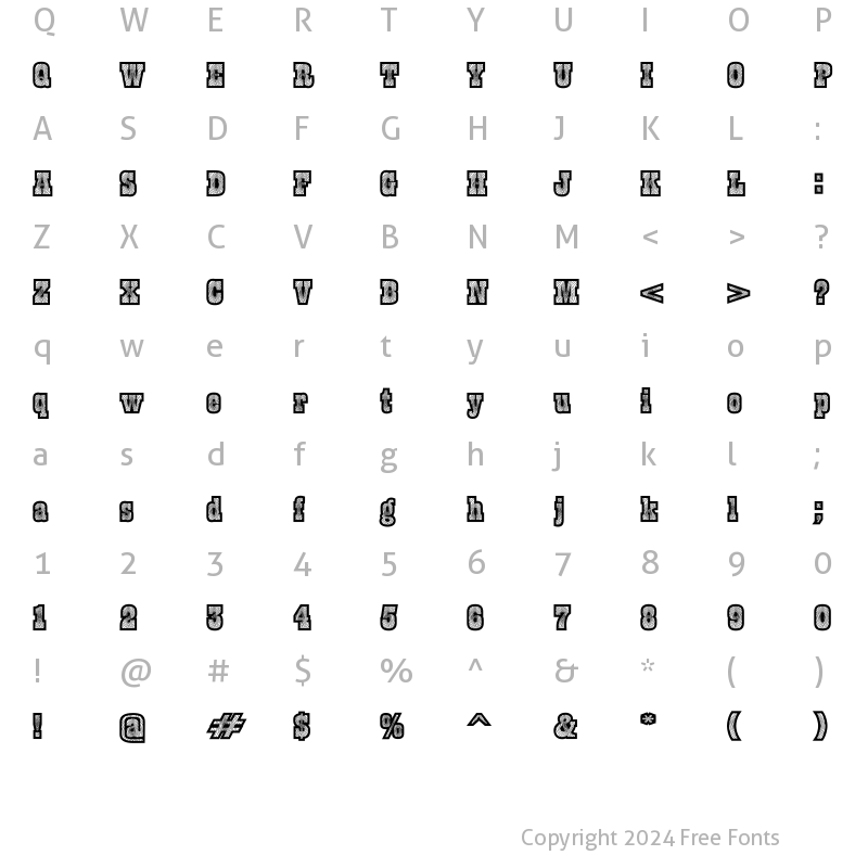 Character Map of Burris Regular