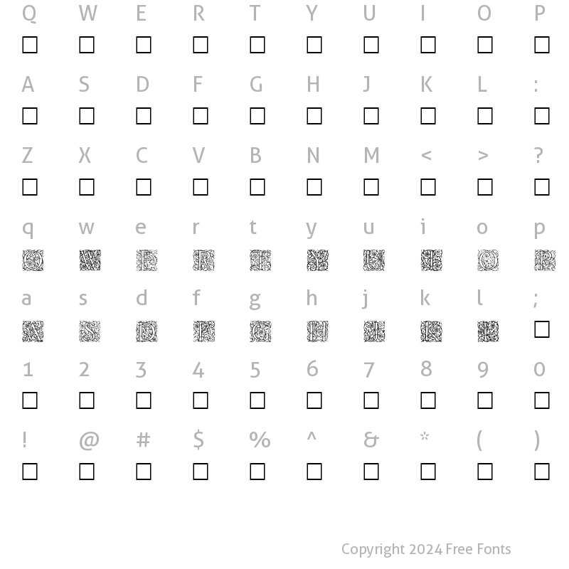 Character Map of Burton Normal