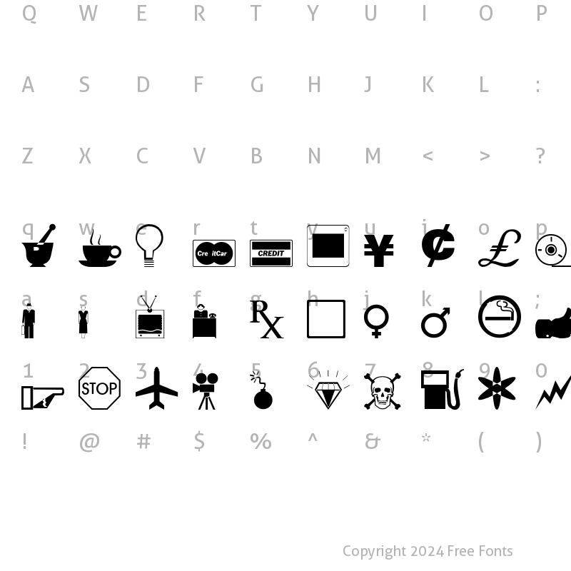 Character Map of Business/Industrial Regular