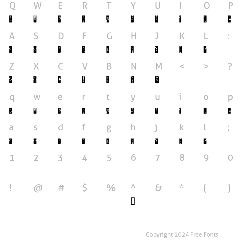 Character Map of Butterfield Demo Regular