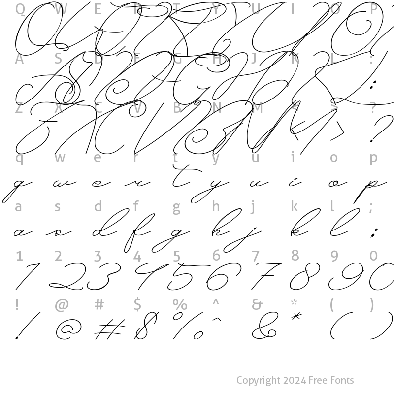 Character Map of Butterlies Regular