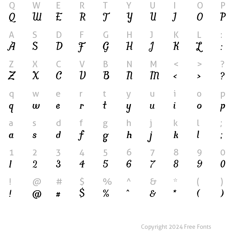 Character Map of Butternut Solid