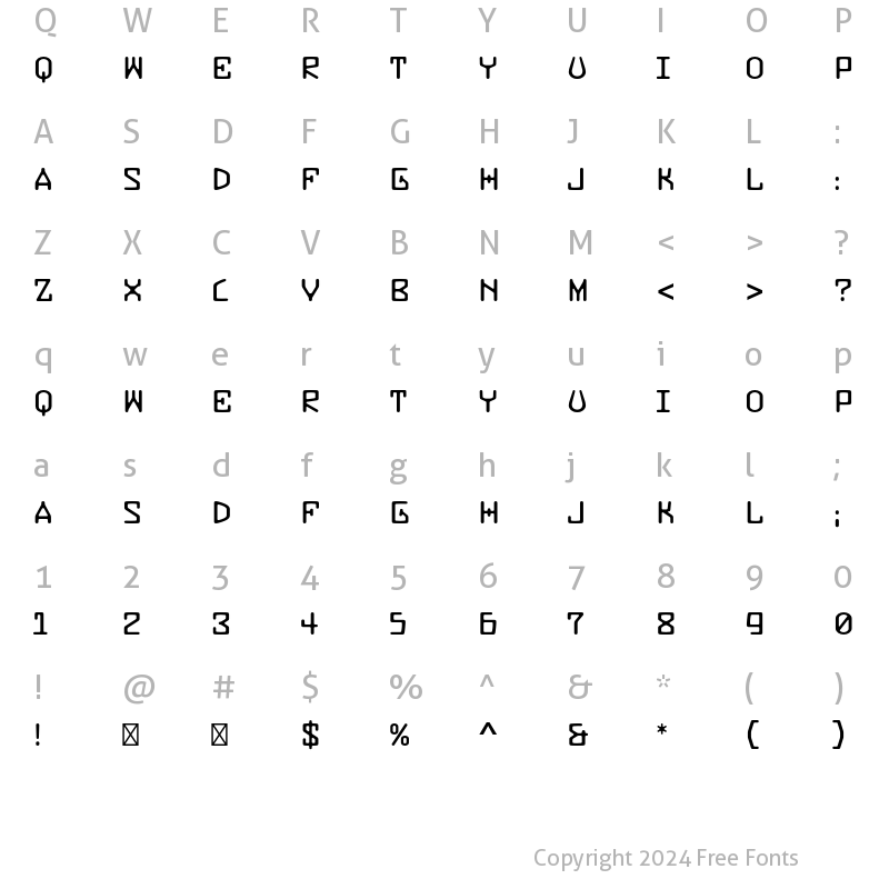 Character Map of Buzzer Three Std Regular