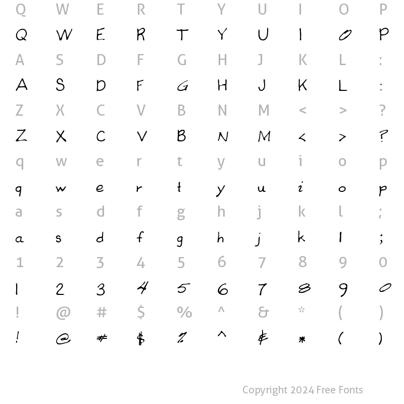 Character Map of Byfield Regular