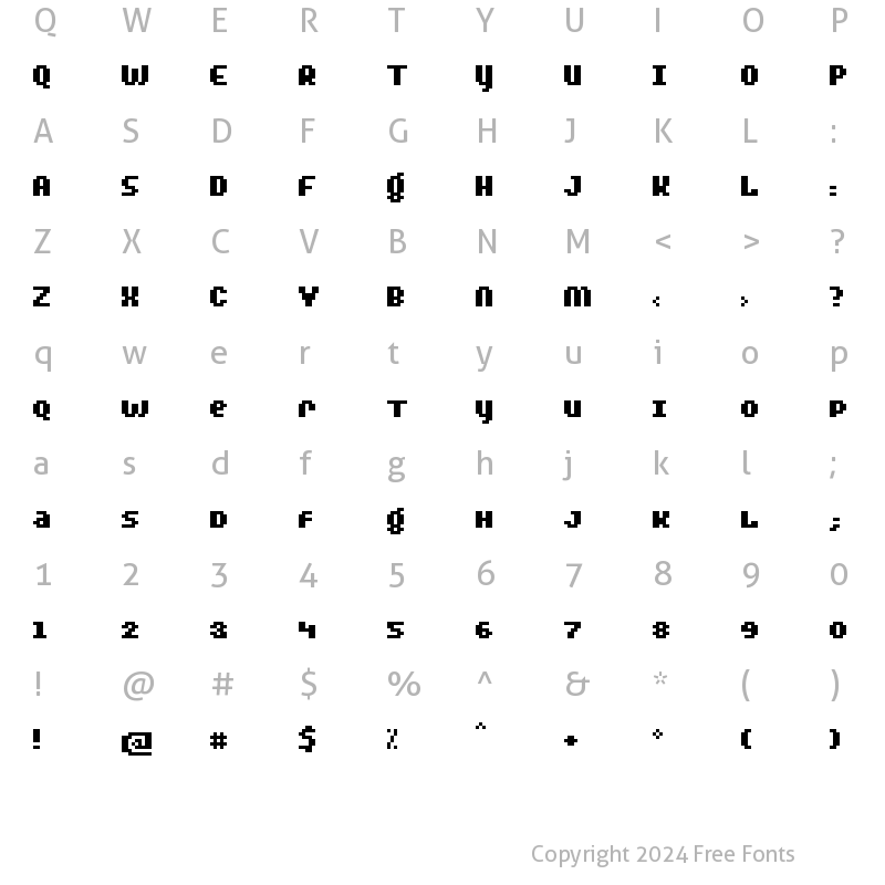 Character Map of BylinearSmallCapsBold Regular