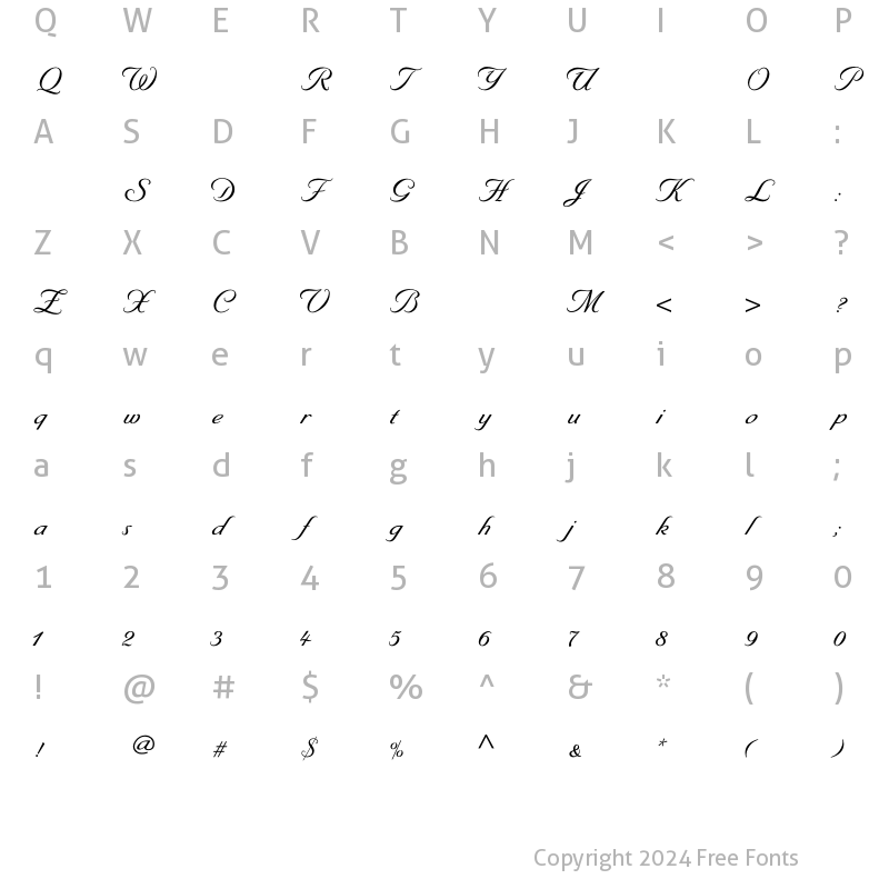 Character Map of ByronMedium Regular