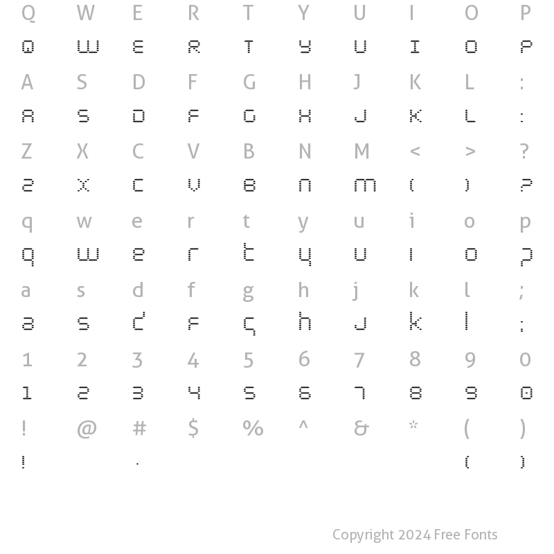 Character Map of Byte Police Regular