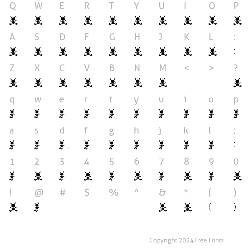 Character Map of c-usaFont Regular