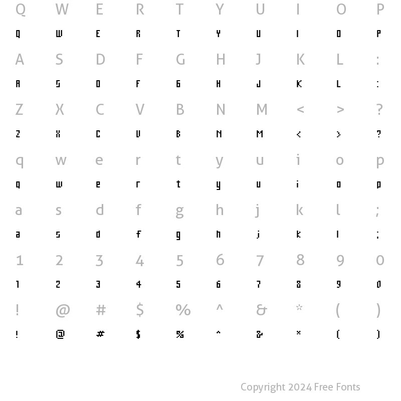 Character Map of C Web Large