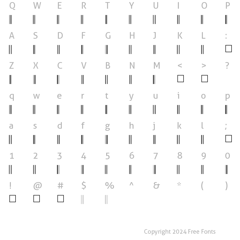 Character Map of C39P24DhTt Normal