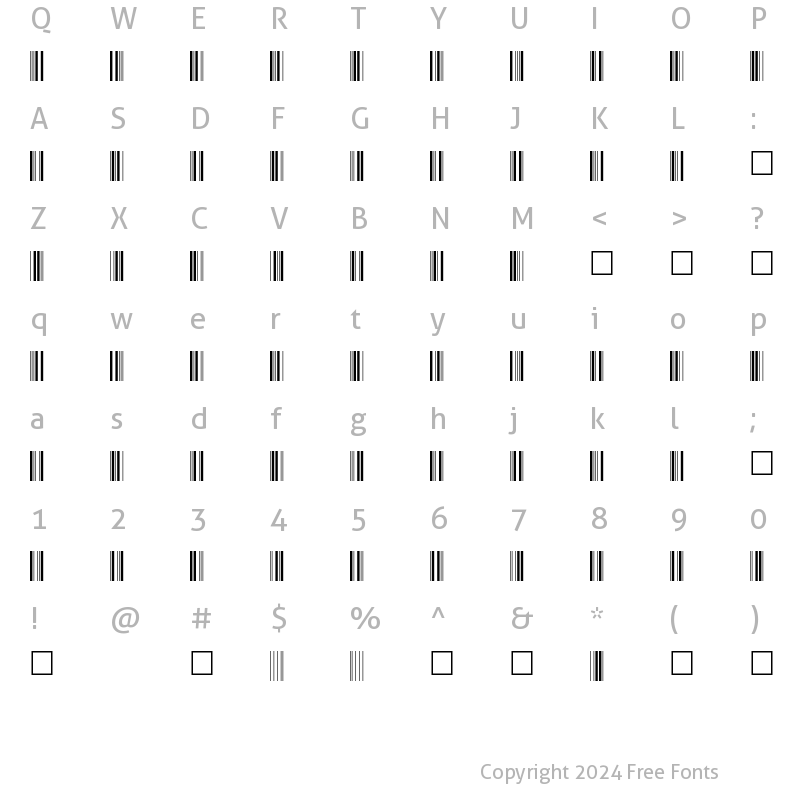 Character Map of C39P24DmTt Normal