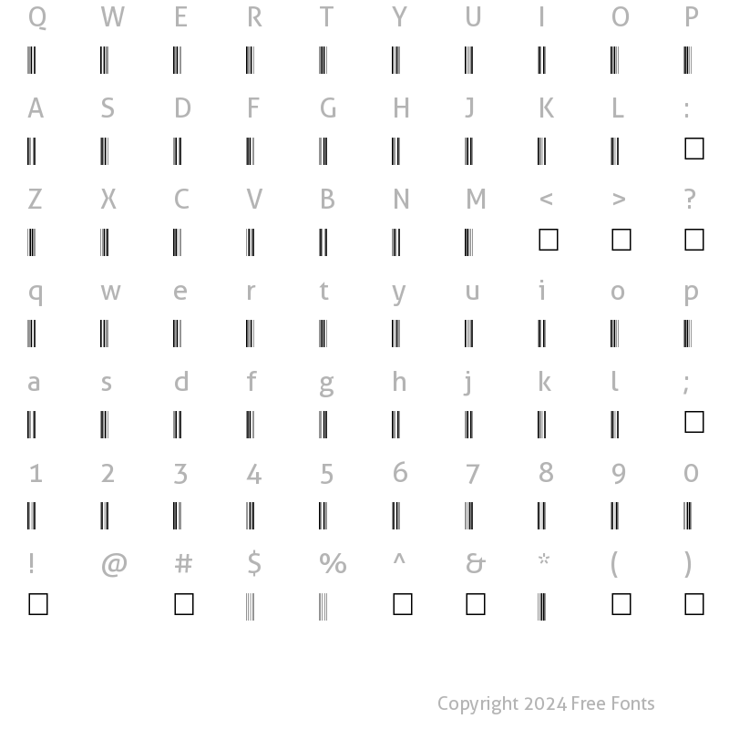 Character Map of C39P36DmTt Normal