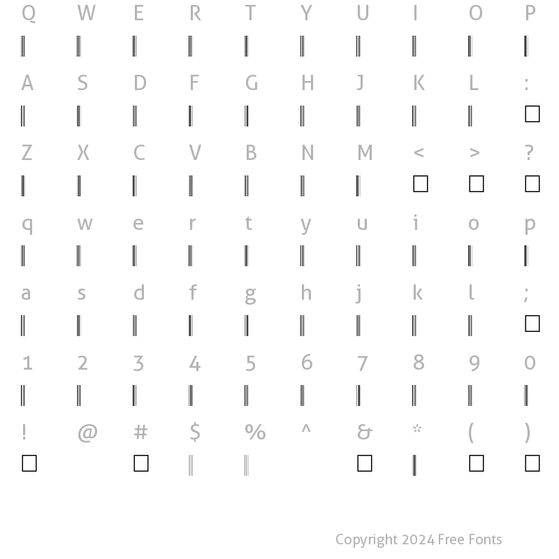 Character Map of C39P60DmTt Normal