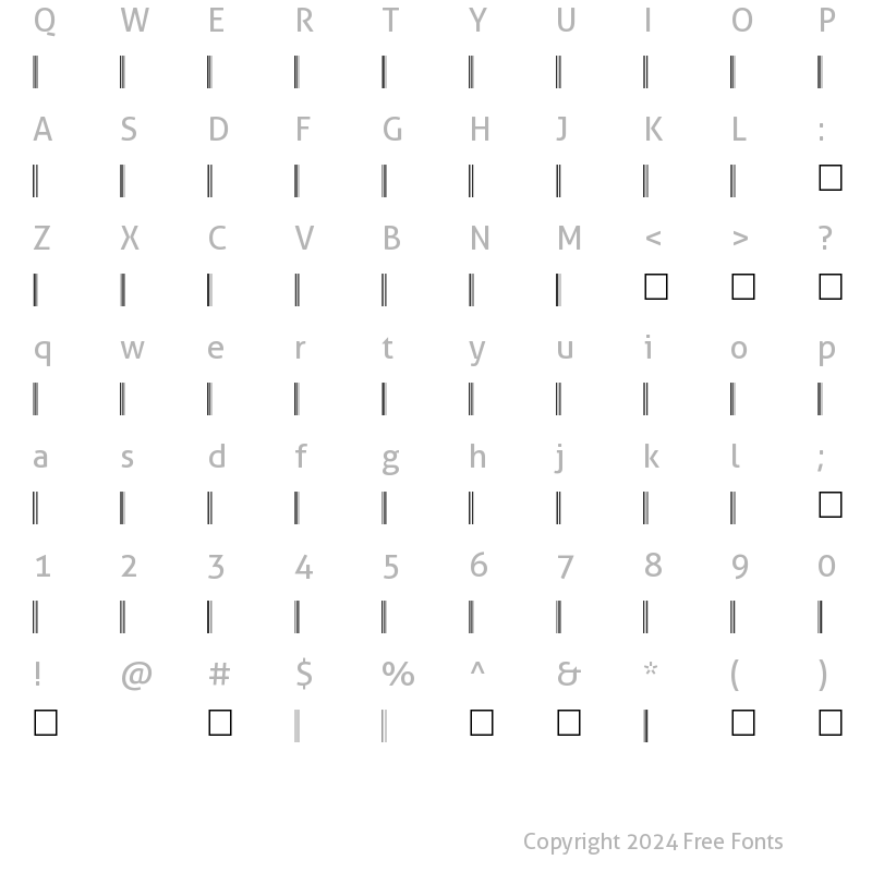 Character Map of C39P72DmTt Normal