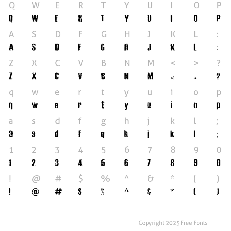 Character Map of Cabeen Crappy