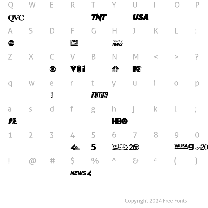 Character Map of CableDingbats Regular