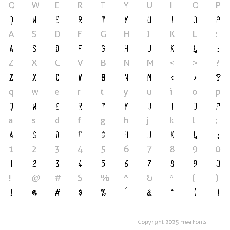 Character Map of CablegramMadras Regular