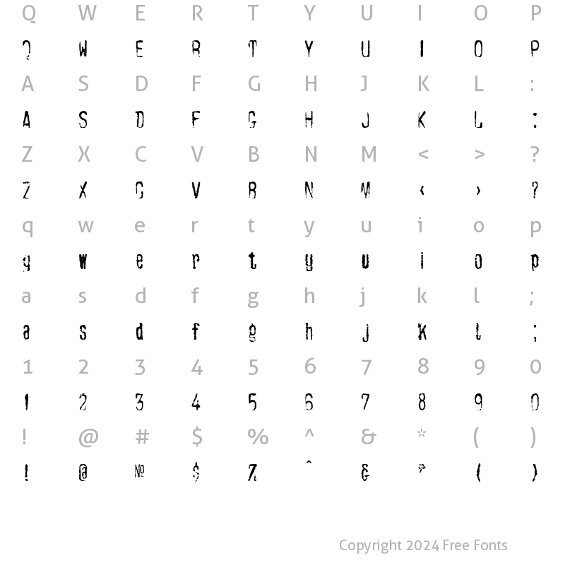 Character Map of CablegramZagreb Regular