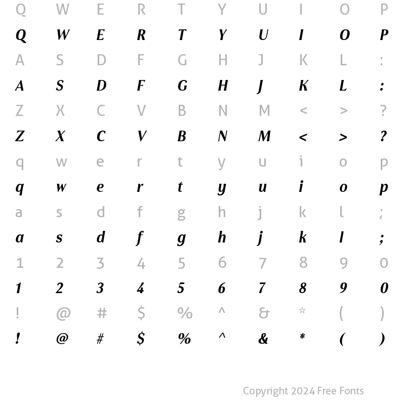 Character Map of Cabrito Flare W03 Black Condensed Italic