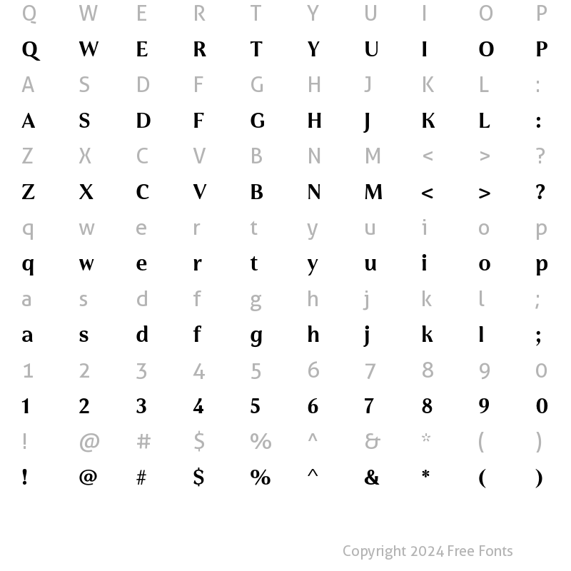 Character Map of Cabrito Flare W03 Norm E ExtraBold