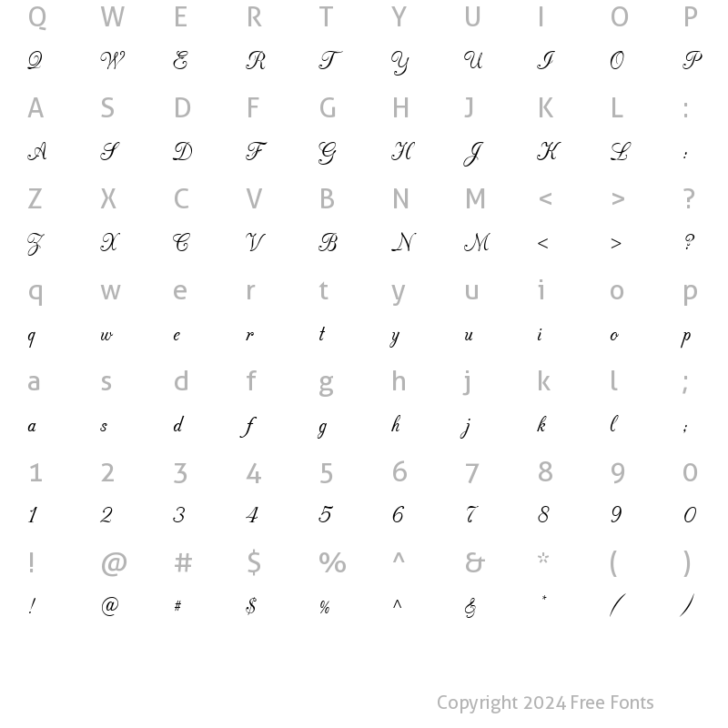 Character Map of CAC Champagne Regular