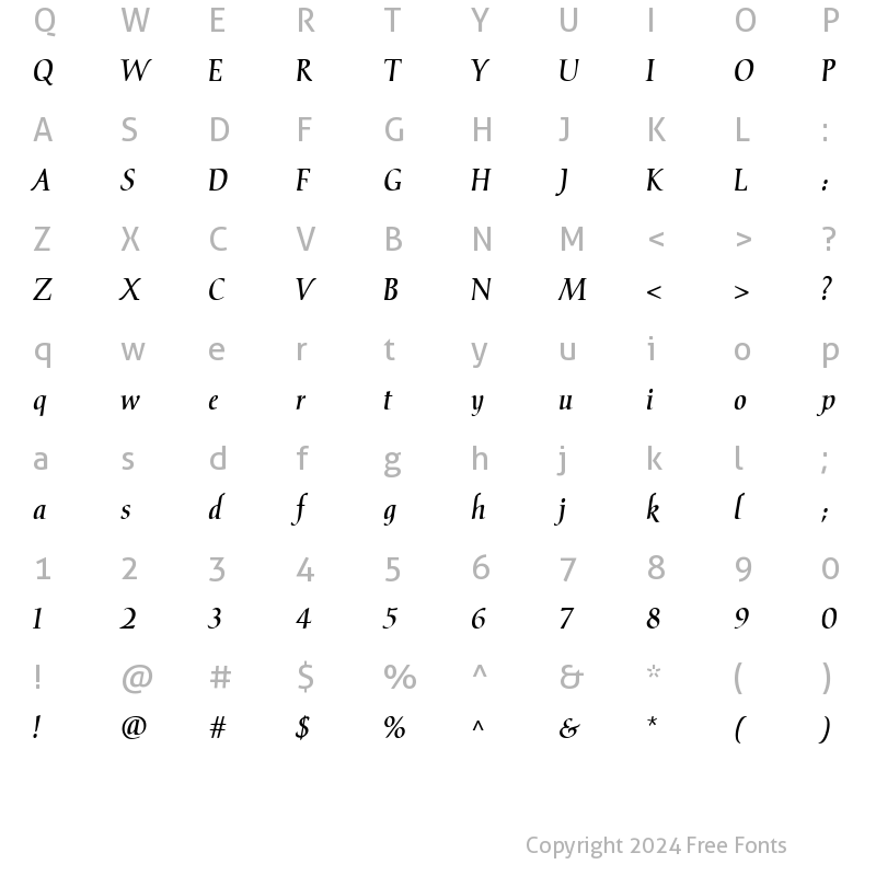 Character Map of CAC Saxon Bold Regular