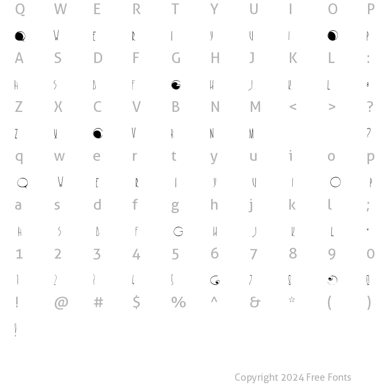 Character Map of CafeNoirFill Regular