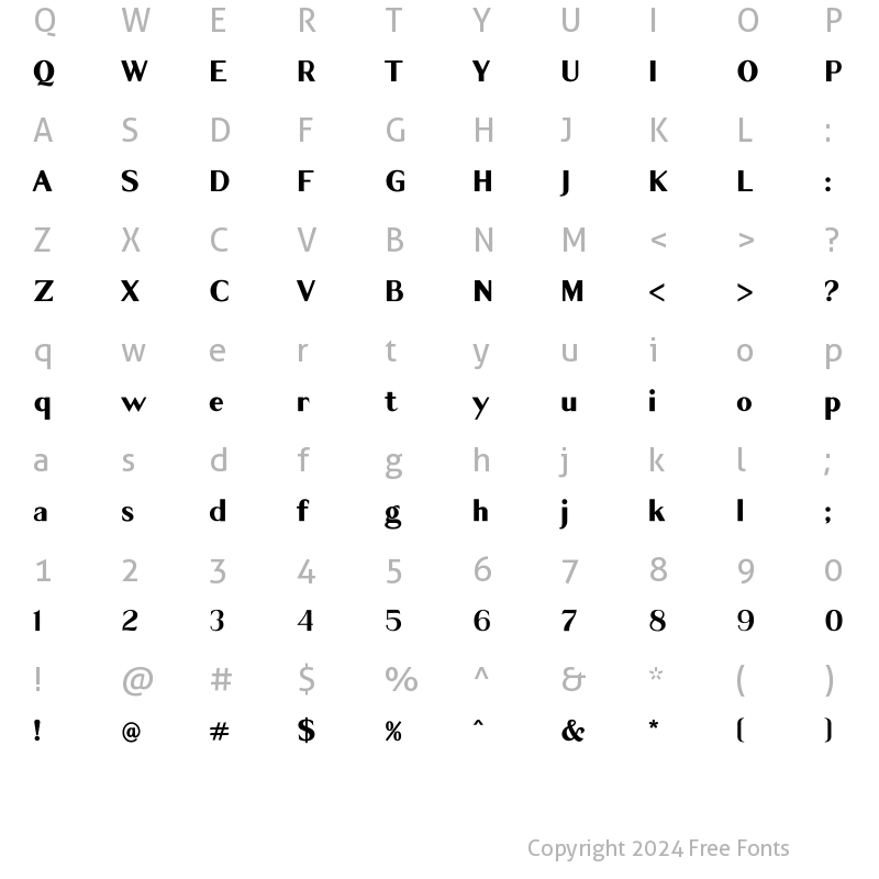 Character Map of Cagile SemiBold