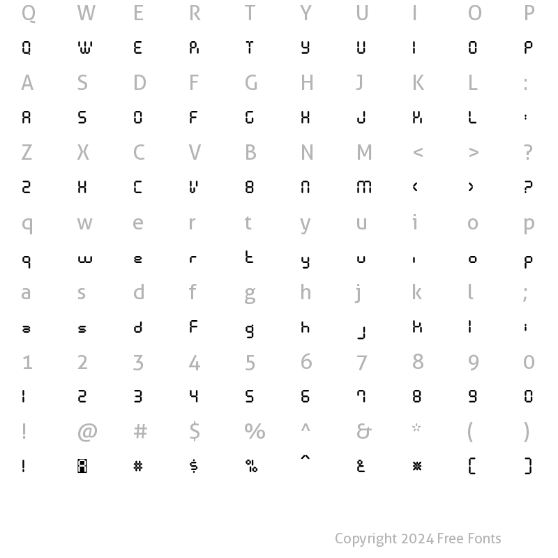 Character Map of Calculus Regular