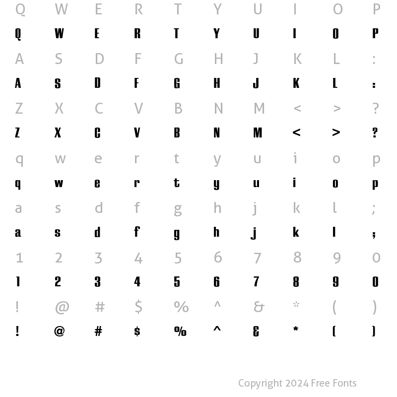 Character Map of CaliforniaGrotesk Black Regular